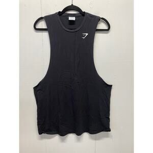 Gym Shark Men's Large Tank Top - Cut Off TShirt Black